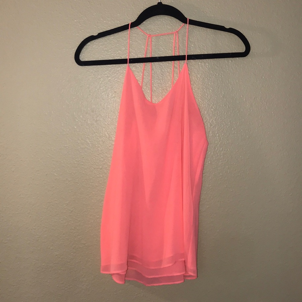 Bright coral colored blouse